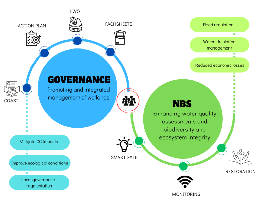 Infographic of the project TransformAr – governance (COAST) and NBS (SMART GATE) projects ©MEDSEA